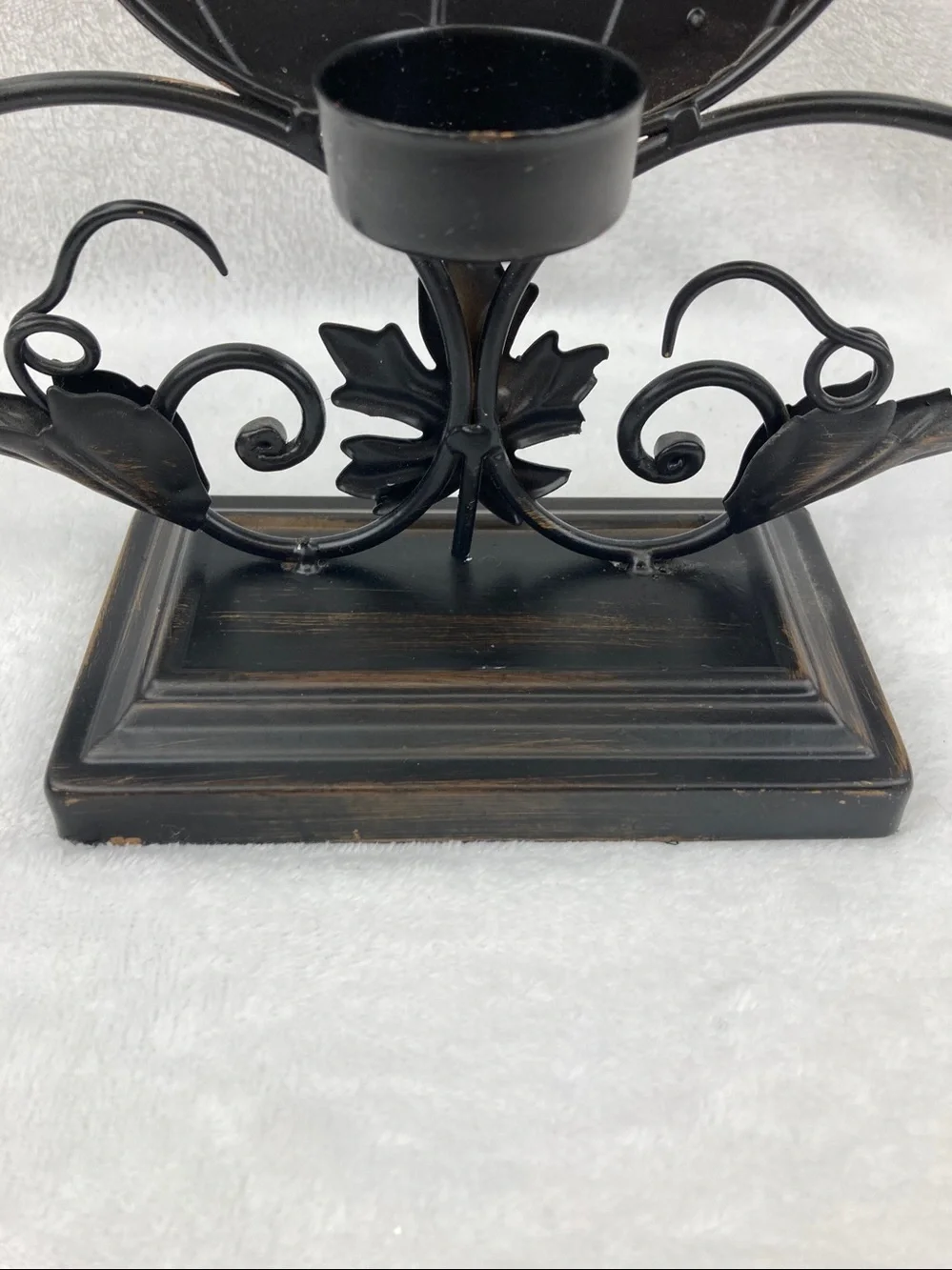 Decorative Rustic Halloween Metal Jack-O-Lantern Tea Light Holder 22”